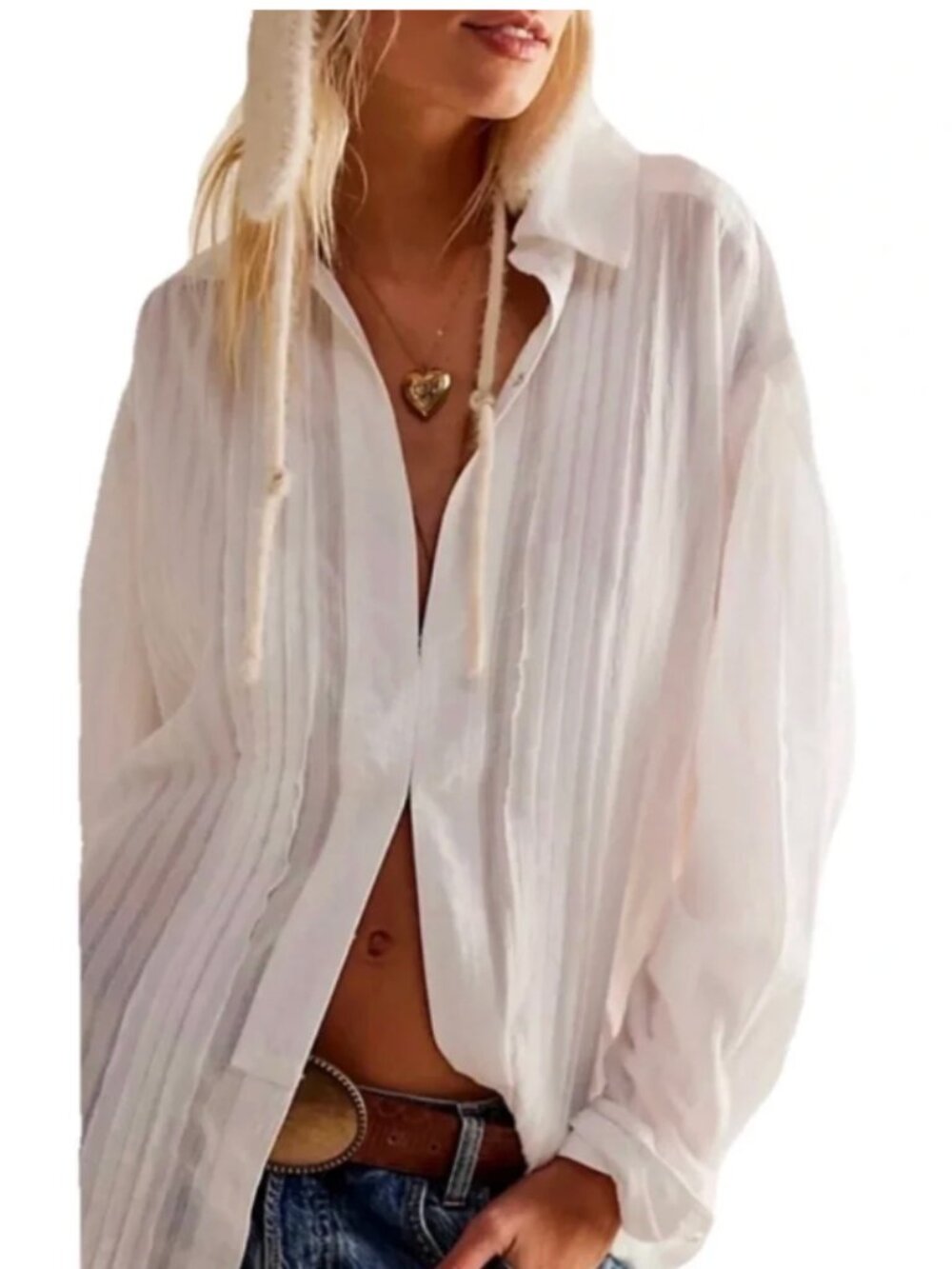 Free People We The Free Tuxy Vibes Shirt Size Medium